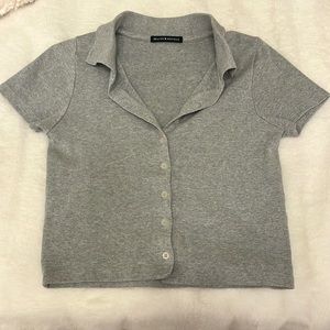 Brandy Melville Caroline Top / Heather Grey / One Size